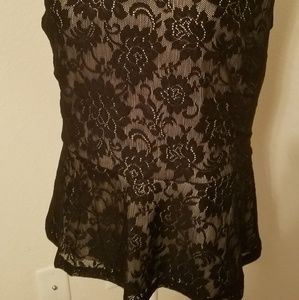NWOT Peplum lace top